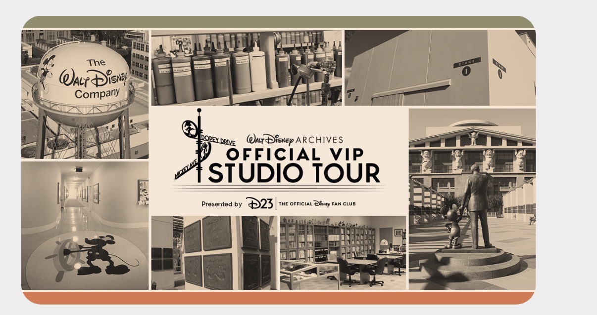Walt Disney Archives Official VIP Studio tour poster